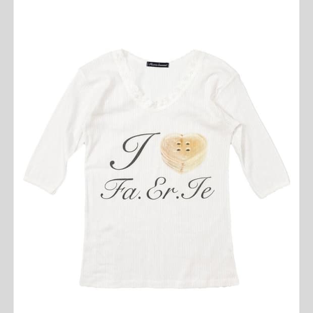 샵페어리 레이스 티셔츠 아이보리