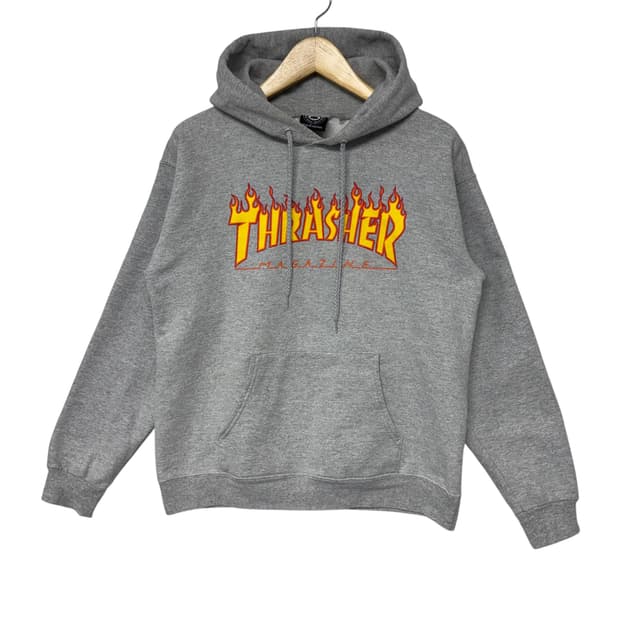 트레셔 불꽃로고 후드티