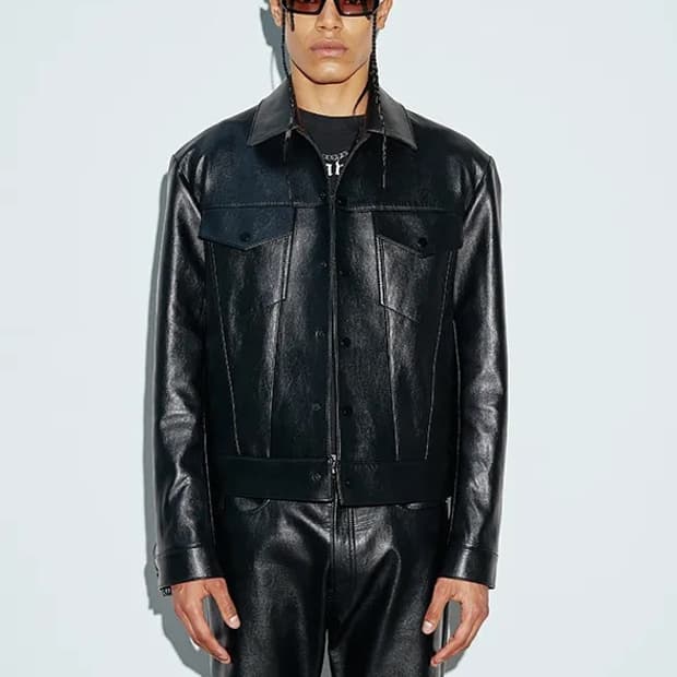 savage faux leather trucker L 착샷 o