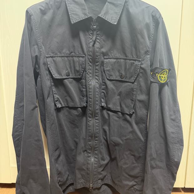 스톤아일랜드 올드이펙트 오버셔츠 블랙 L