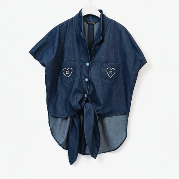 GK / 일본제 정품 빈티지 순면 데님 셔츠 / L~XL