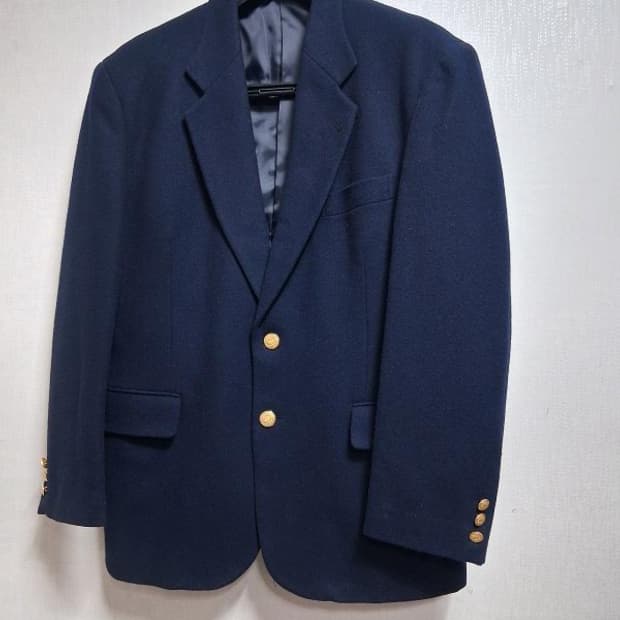 일본빈티지 SAISON DE L HOMME 남성 금장버턴 네이비모직쟈켓L