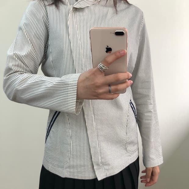 빈티지 언발 숄칼라 자켓