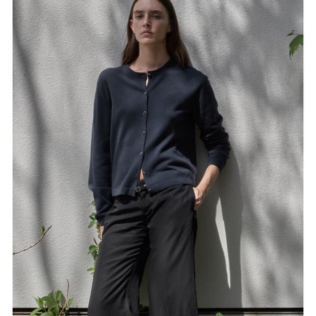 [3] Mudule short knit cardigan grey