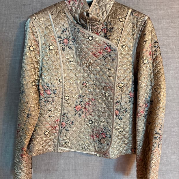 HIROKO BIS 퀼팅 플라워 자켓