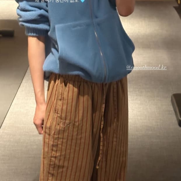 스무스무드 Soap Fleece Hooded Zip Up Blue 