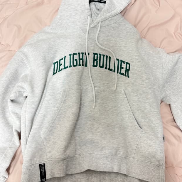 백멜란지색 후드티