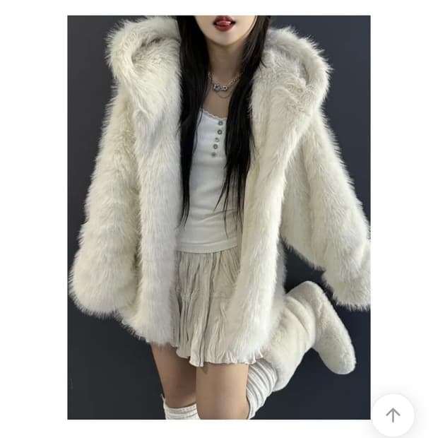 스노우 퍼 후드 코트 자켓 갸루