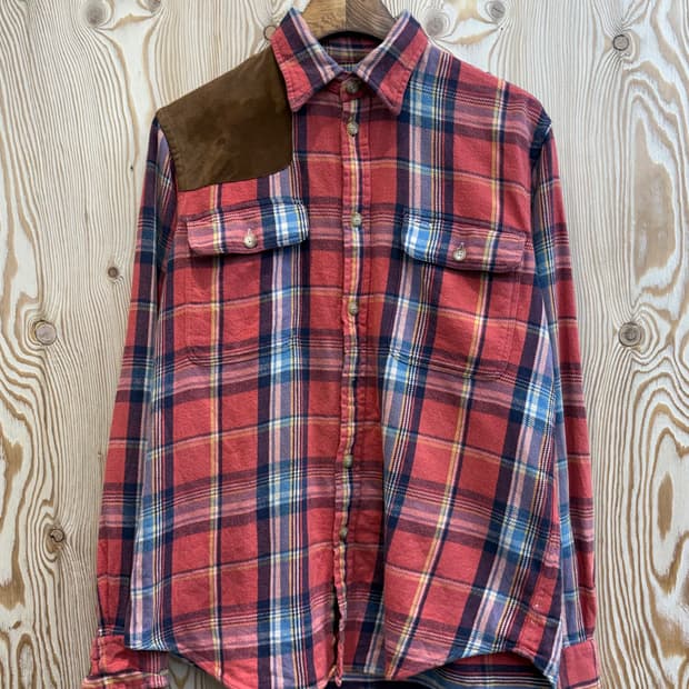 폴로 랄프로렌 숄더 패치 플란넬 셔츠