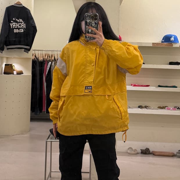 나이키 하프집업 윈드브레이커 옐로우 U1411