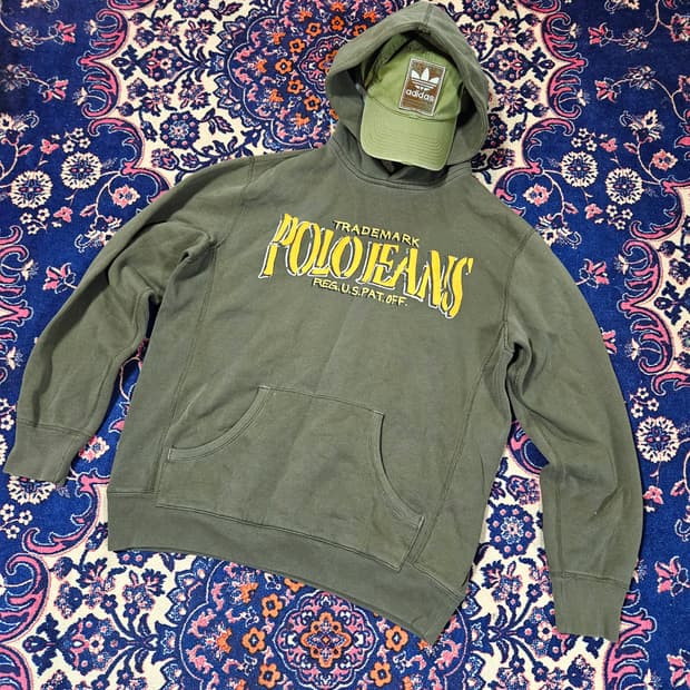 Polo Jeans 90's Y2k 빈티지 기모 후드집업 