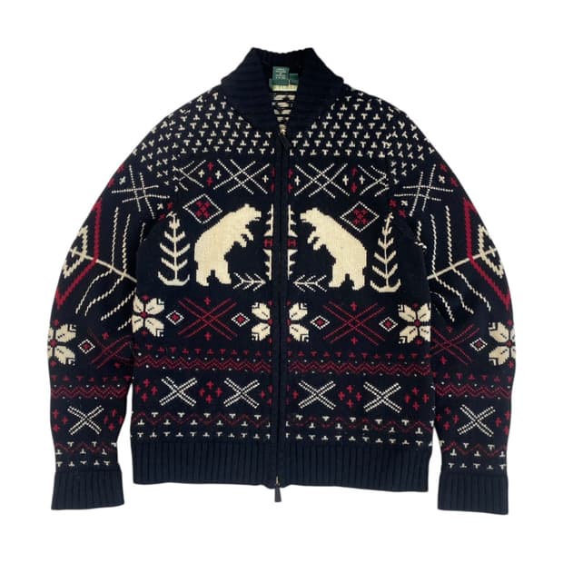 로렌 랄프로렌 램스울 집업 스웨터 