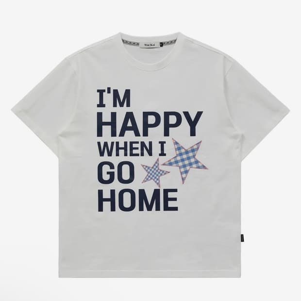 와이케이 I am HAPPY 반팔티셔츠 화이트