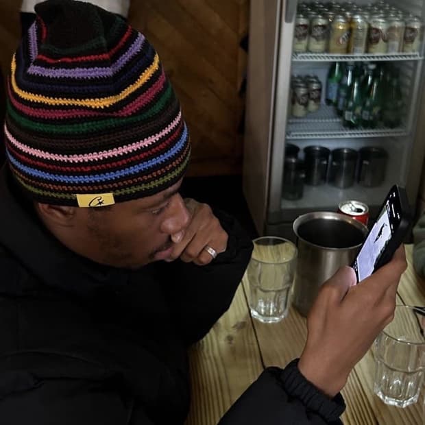 블랙 코르테이즈 크로셰 비니