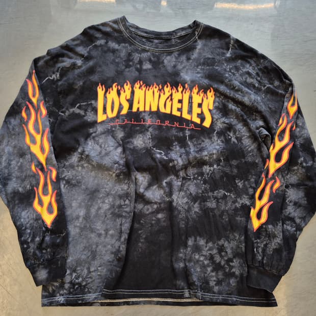 00s 로스엔젤레스 타이다이 플레임 롱 슬리브