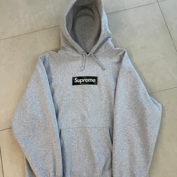 슈프림 카모 박스로고 그레이 L