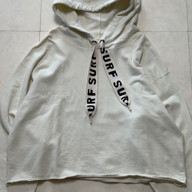 캐피탈 플리스 캣피쉬 서프 후드 스웻셔츠 화이트