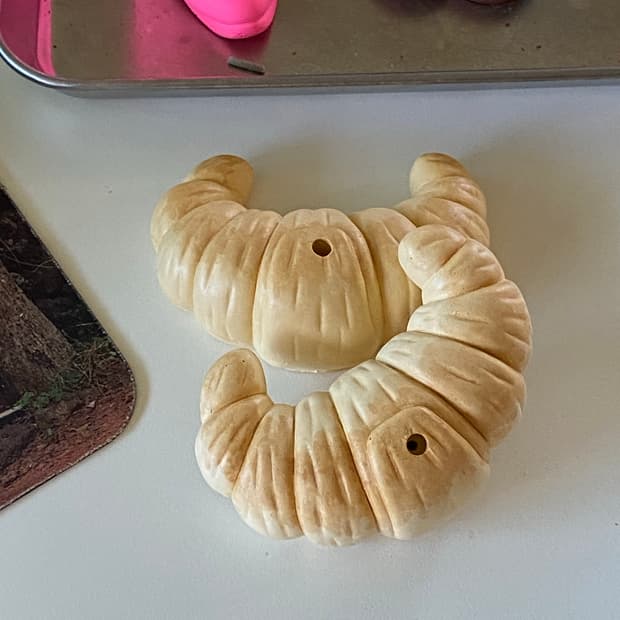 소금빵 인센스홀더 + 실버 트레이 세트