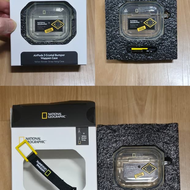 내셔널지오그래픽 에어팟3 크리스탈 범퍼 와펜 케이스