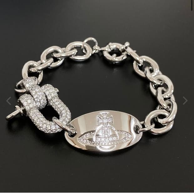 비비안웨스트우드 크리스탈 orb 로고 isoria 팔찌(새상품)