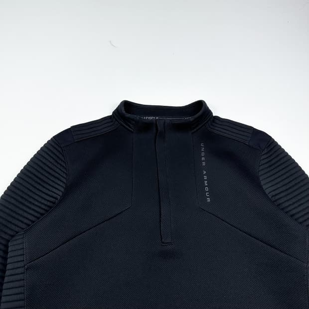 언더아머 골프 트레이닝 반집업 블랙 쉘탑 (XL)