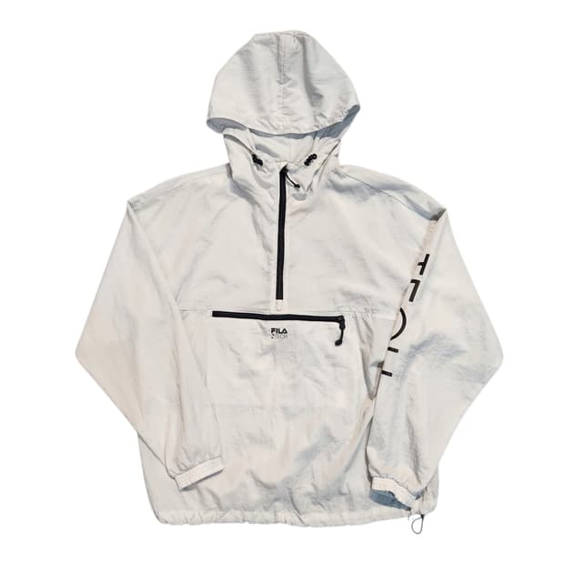 휠라 테크 화이트 아노락 후드 자켓 (M)