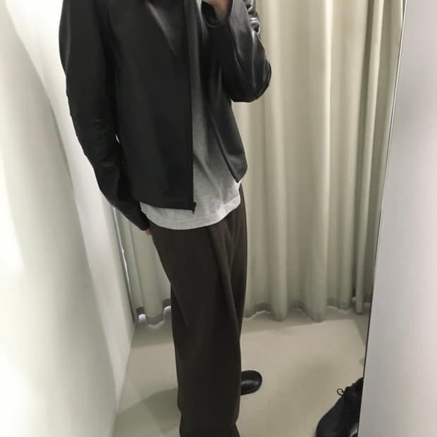 [M] 아모멘토 울 마틴 팬츠 브라운