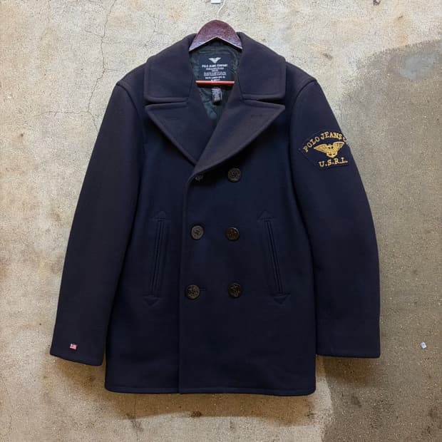 90s USA 빈티지 폴로랄프로렌 폴로진스 오리지널 피코트 울코트