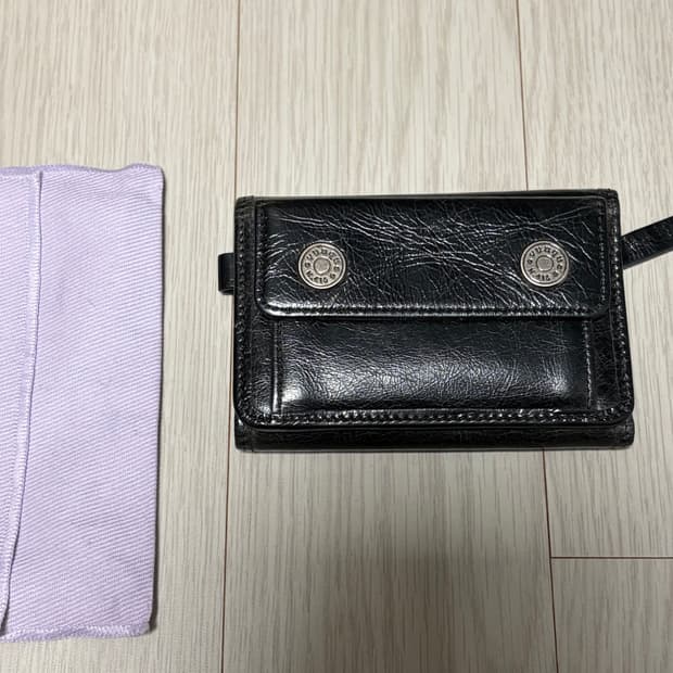 분크 퍼펙 버튼 업 반지갑 블랙