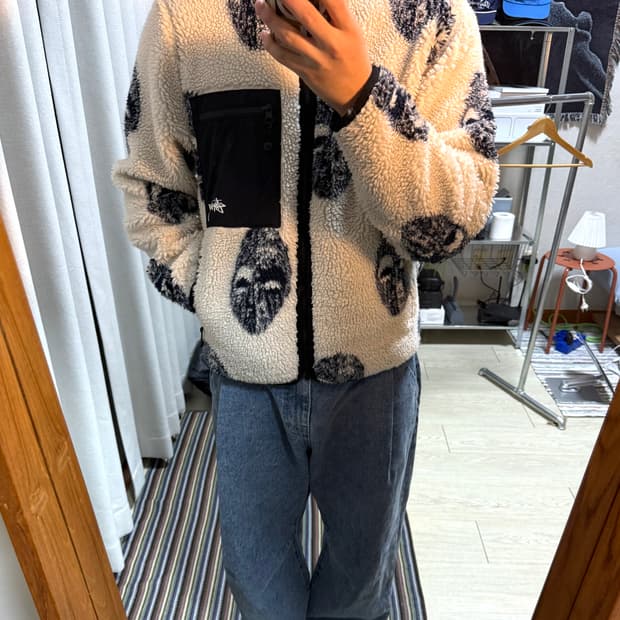 스투시 마스크 후리스