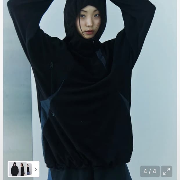 키요이 플리스 후드 블랙
