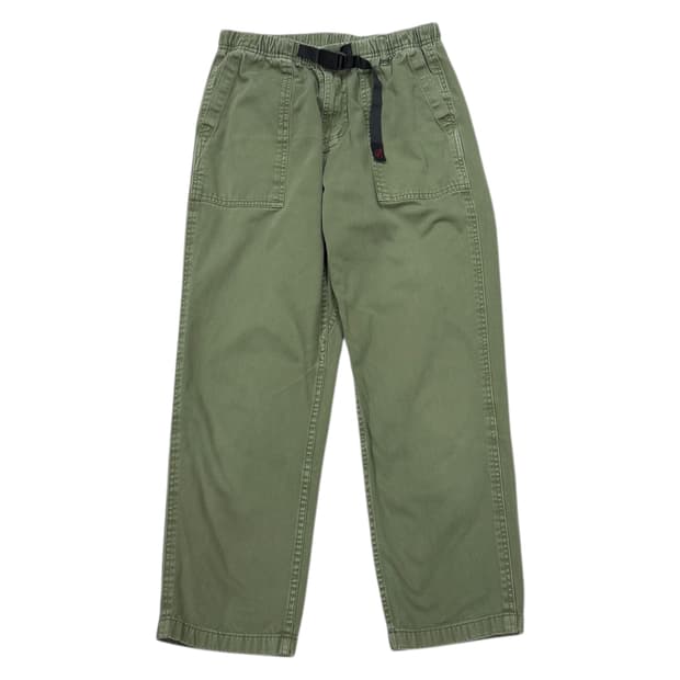 그라미치 루즈 테이퍼드 팬츠 바지 카키 S