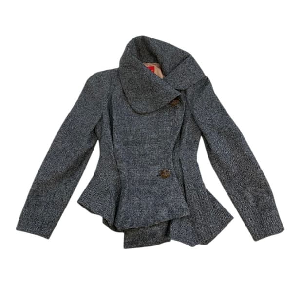 비비안 웨스트우드 레드라벨 그레이 피플럼 자켓