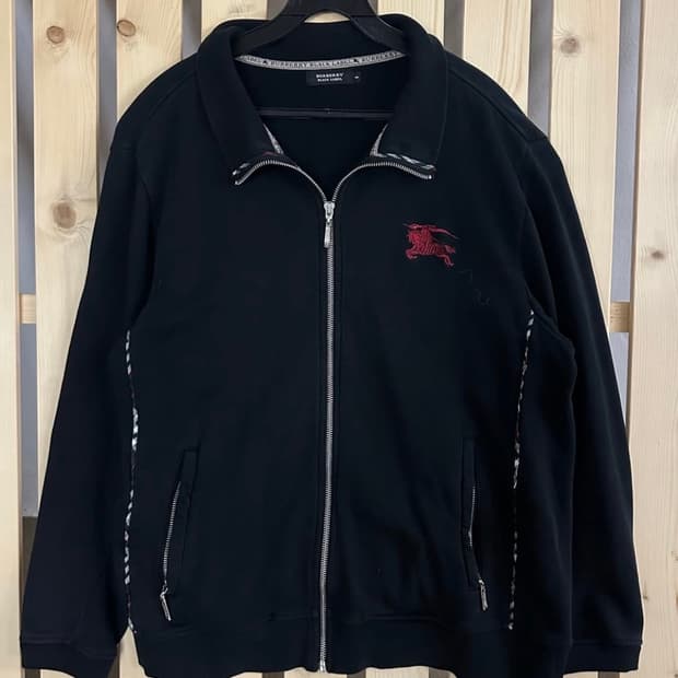 (M) 버버리 블랙라벨 코튼 트랙자켓 져지 집업