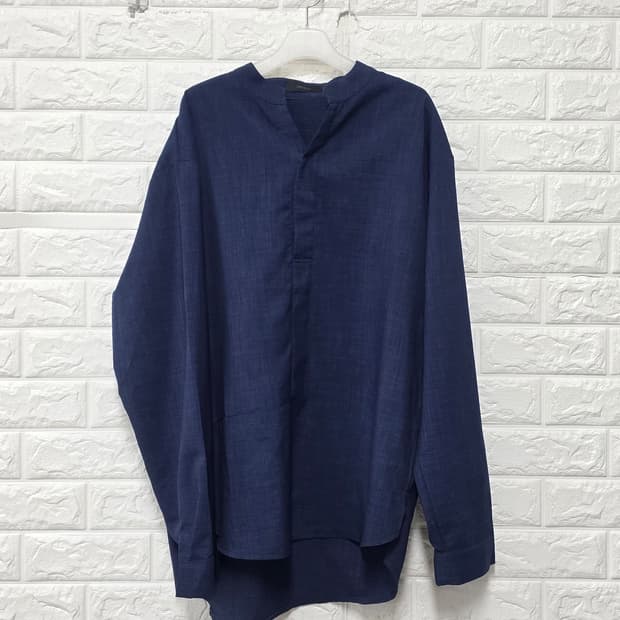 아르반 아레븐 네이비 헨리넥 셔츠 L