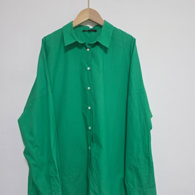 maje 그린 코튼 셔츠 2사이즈