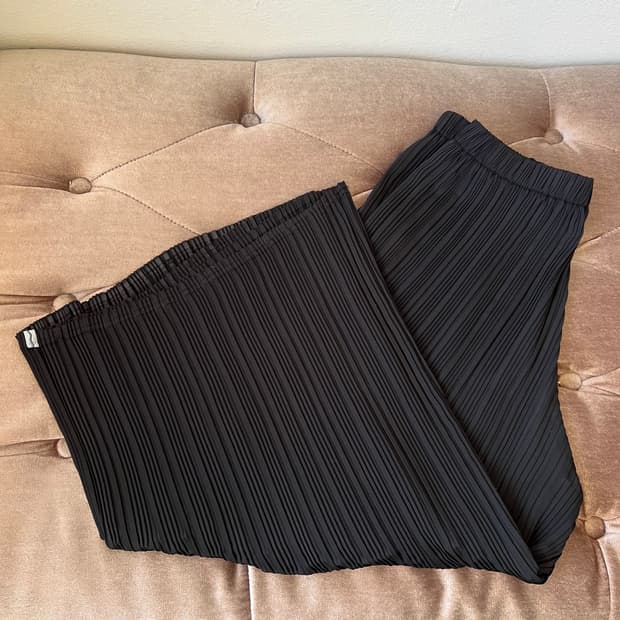플리츠미 여성 블랙 플리츠팬츠 플리츠바지