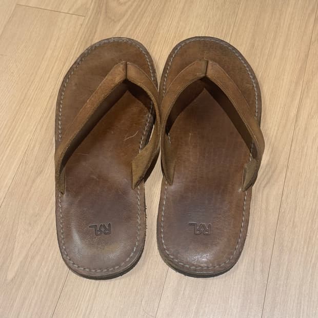 Rrl 쪼리 레더 플립플랍 10D 280