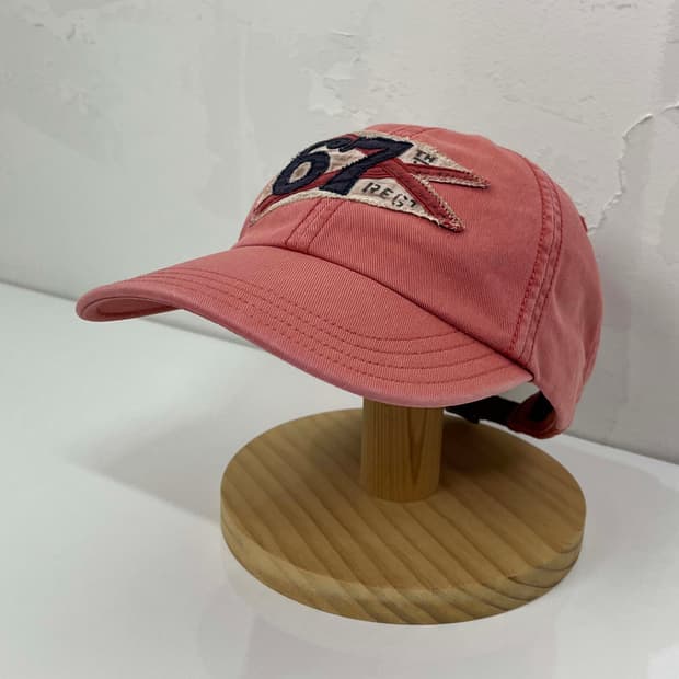 폴로 랄프로렌 살몬핑크 67 플래그 워시드 볼캡 모자