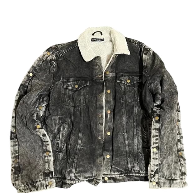 [S] 와이프로젝트 Y/PROJECT 워싱 데님 쉐르파 자켓