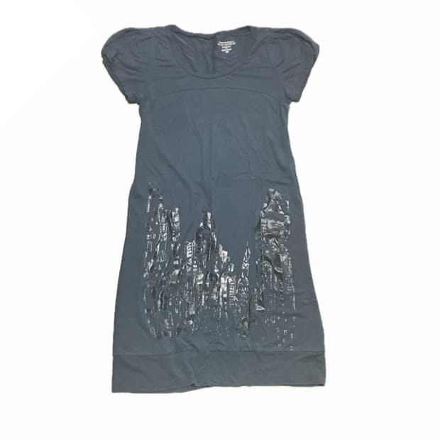 베이직 아이콘 도시 프린팅 원피스