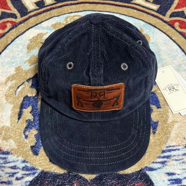 RRL 레더 패치 코듀로이 트러커 캡 더블알엘 모자 