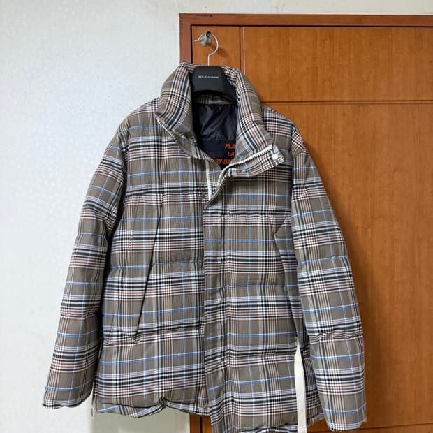 솔리드옴므 체크 구스다운 패딩 (48)