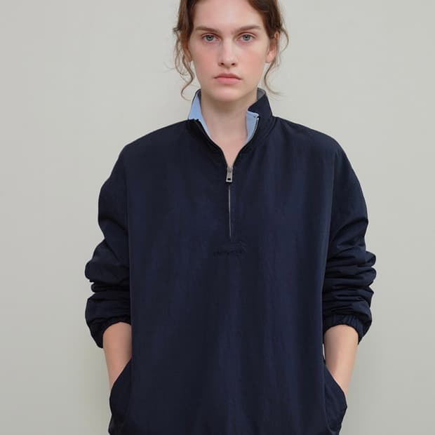 이브세이지 플리스 하프 집업