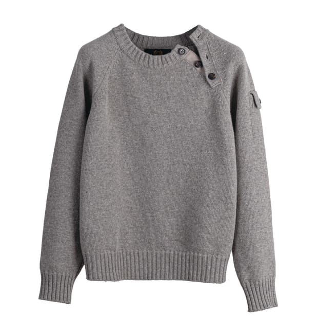 2)포그서비스 밀리터리 헨리넥 니트 더스트 베이지