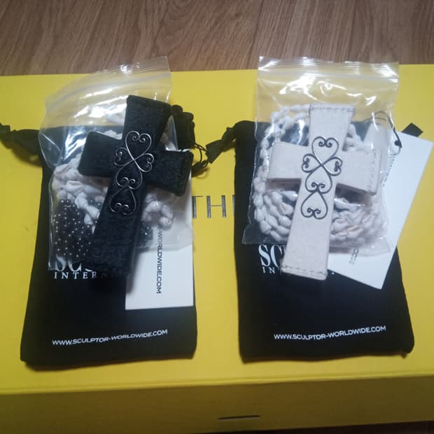 스컬프터 카드지갑 에드하디 십자가