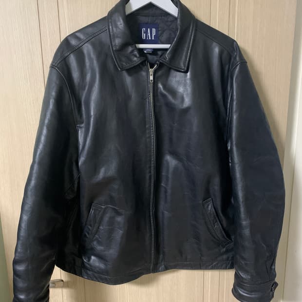 올드 갭 레더 가죽 자켓 블루종 L