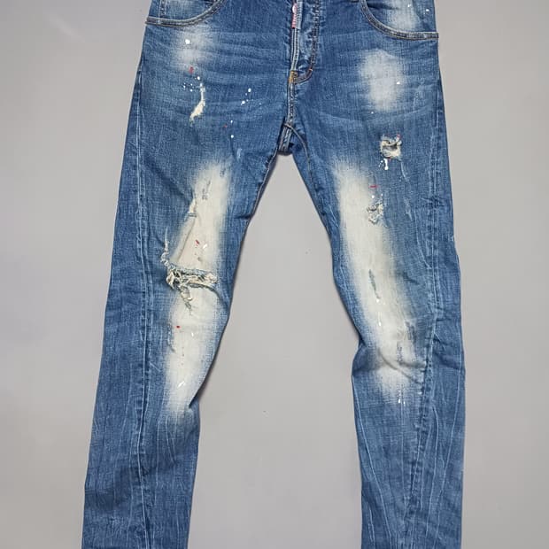 [48] 디스퀘어드2 페인팅 디스 M부블레진 청바지 32 33