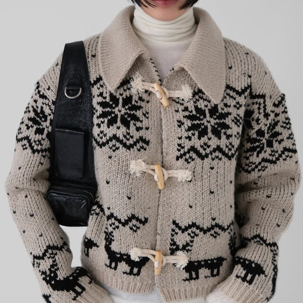 토글 노르딕니트  가디건 