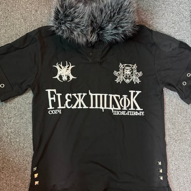Bby techboi fur black polo